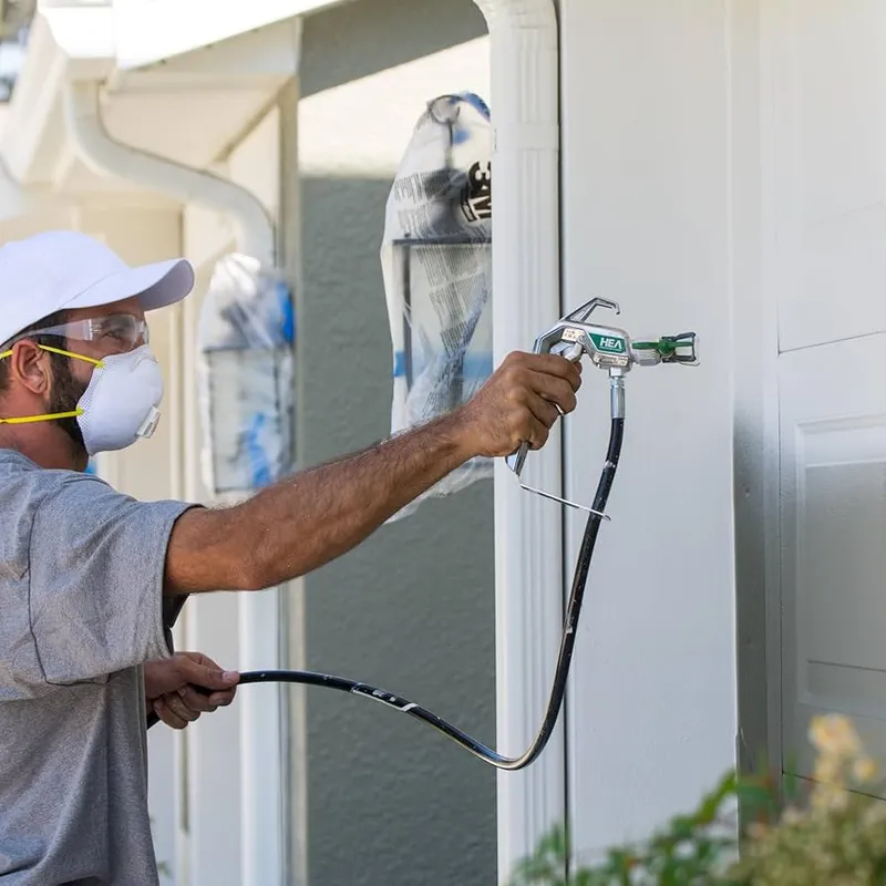 Exterior spray painting project in Ottawa
