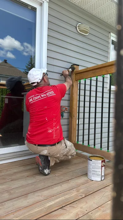 Projet de terrasse et finition extérieure à Ottawa